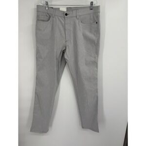 Haggar Active Series Men's 5 Pocket Stretch gray Slim‎ Fit Pants Sz 36x32 NWT